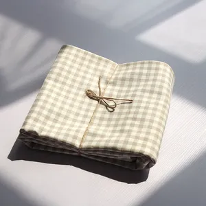 शांत टेबल linens पार्टी टैटन tablecloths शादी पत्थर धोने जाली 100% सनी मेज़पोश