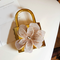 Sac bandoulière en acrylique PEIQUAN tendance avec chaîne métallique haut de gamme, sac à main portable pour femme pour le quotidien et les soirées, deux sangles