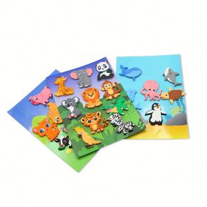 Aimants de réfrigérateur en caoutchouc, dauphin, poisson, animaux marins mignons, dessins animés, aimant en PVC souple pour réfrigérateur - Product Image 6