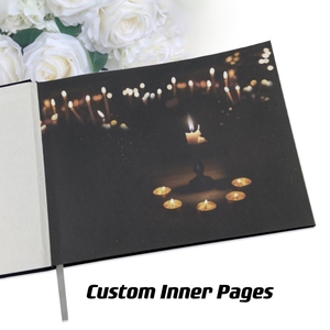 Guest <span class=keywords><strong>Book</strong></span> funerario con penna e scatola azienda di stampa certificata personalizza le pagine celebrazione della vita - Product Image 4