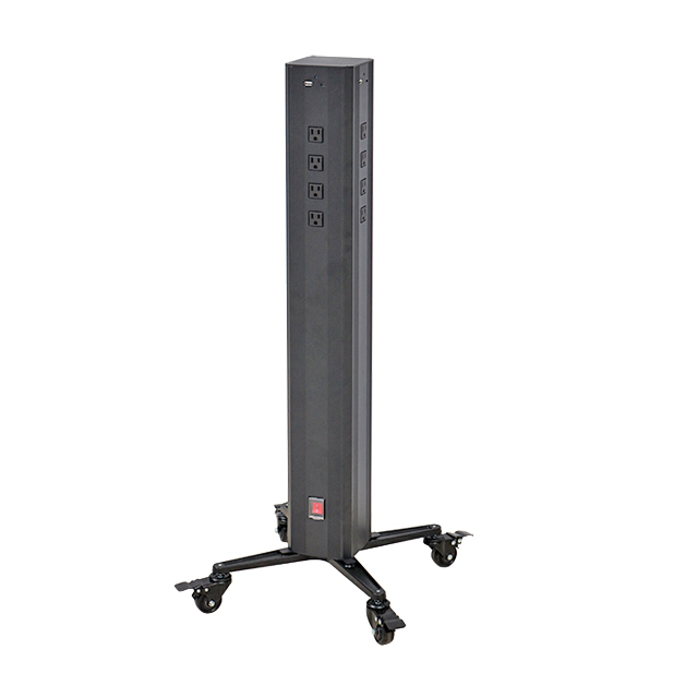 24 Outlet Charging Tower with AC & DC Power Output & Castors for Public & Education Use Multi-device Charging Station