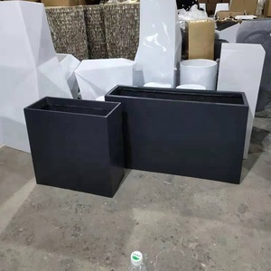 <span class=keywords><strong>Pot</strong></span> <span class=keywords><strong>de</strong></span> fleurs <span class=keywords><strong>de</strong></span> jardin extérieur en fibre <span class=keywords><strong>de</strong></span> verre, grand carré, noir mat, <span class=keywords><strong>sur</strong></span> <span class=keywords><strong>pied</strong></span> - Product Image 5