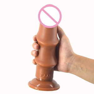 FAAK - Pene Artificial de 19 cm, Textura Profunda de Plástico, Acanalado, Mayor Estimulación, Juguete Sexual, Pene de Bambú para Mujer - Product Image 3