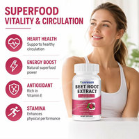 SPL OEM Gélules de poudre de racine de betterave biologique végane 8000mg, Suppléments à base de plantes pour la santé cardiaque, Gélules Super Betterave, Gélules de Betterave