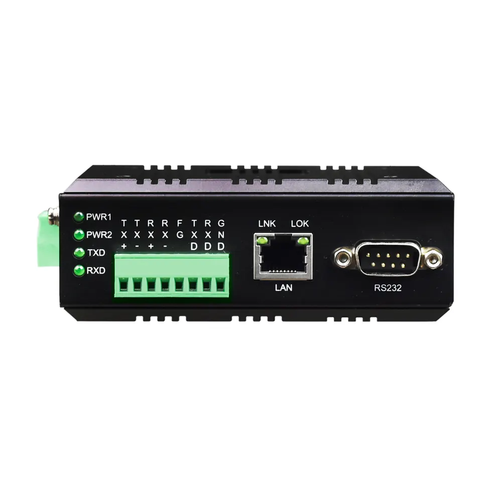 Mini 1 Port RS232 RS422 RS485 Ke TCP IP Converter Industri Serial Ke Konverter Ethernet dengan Daya Internal Opsional