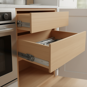 Glissières de tiroir en acier robustes de 18 pouces à extension complète et fermeture amortie pour meubles de cuisine et de chambre - Product Image 2