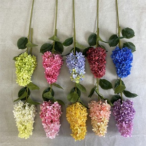 B-2562 Usine <span class=keywords><strong>En</strong></span> Gros <span class=keywords><strong>Automne</strong></span> Mariage Décoré Artificielle Long Cône Pagode Hortensia <span class=keywords><strong>Fleurs</strong></span> <span class=keywords><strong>En</strong></span> Soie - Product Image 3