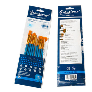 Giorgione Best Seller – Lot de 10 pinceaux en nylon à manche en bois pour aquarelle, acrylique, huile – Pour artistes et projets DIY - Product Image 4