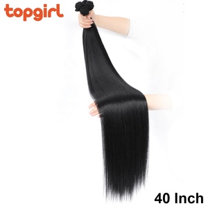 Extensions di Capelli Sintetici da 22-40 Pollici Premium Resistenti al Calore, Ciocche Ombre Bionde, Tessitura Liscia come la Seta - Product Image 5
