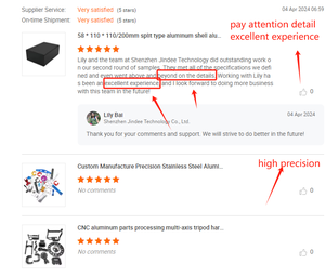 JINDEE OEM ODM من الفولاذ المقاوم للصدأ والألومنيوم والتيتانيوم باستخدام الحاسب الآلي ، خدمة تصنيع أجزاء الطحن - Product Image 6