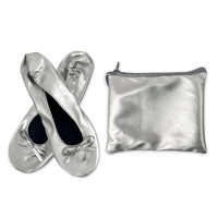Chaussures de ballerine pliables plates de dames d'ODM et d'OEM semelle extérieure souple pliables chaussures de ballet pour des filles