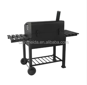 Griglia Barbecue a Carbone con Carrello per Esterni, Affumicatore per Patio, Accessori da Giardino - Product Image 4