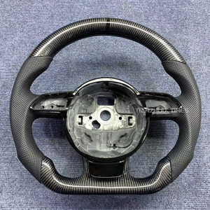 Volant Personnalisé en Cuir Alcantara Compatible avec <span class=keywords><strong>Audi</strong></span> A3 A4 A5 A6 A7 Q3 Q5 Q7 S4 S5 S6 RS4 RS7 R8 RS3 C7 S3 B8 B9 S4 Q3 8 - Product Image 3