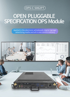 Komputer Industri Tertanam QDE Low Power OPS PC dengan Layar 8K untuk Rumah dan Kantor, Tipe C USB, Wifi6, RAM 4G, Sekolah, SSD 128GB, Tersedia