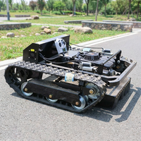 Tondeuse à gazon robotisée télécommandée KOOP à chenilles, moteur essence, coupe-herbe robuste pour pentes, idéale pour le jardin