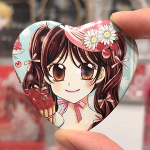Op maat gemaakte ronde blikken badges met hitte-sublimatie bedrukte labels, cartoon anime metalen knopen, blikken, metaal ambachten - Product Image 2