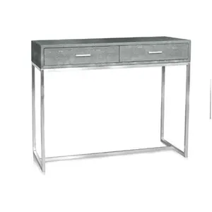 Table de Console de luxe en Faux cuir, avec support en acier inoxydable, Kd, offre spéciale