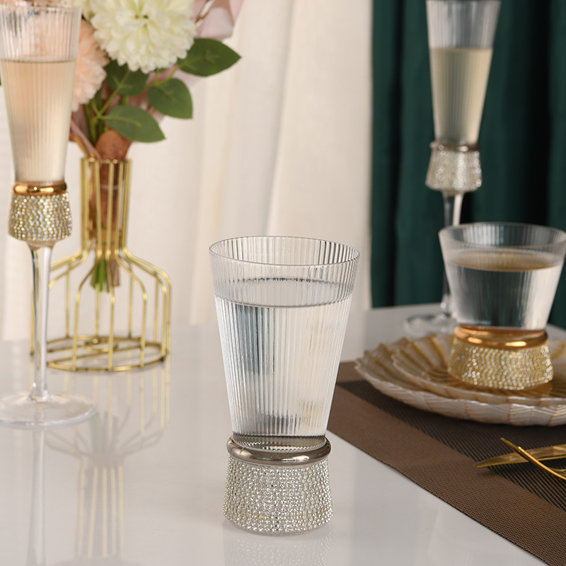 silver water cup