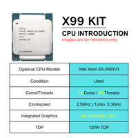 Nouvelle carte mère X99-P4 C612 compatible Win11, TPM2.0, démarrage sécurisé UEFI, format Matx, RAM DDR4, processeur Intel Xeon E5 2680 V3, kit carte mère X99