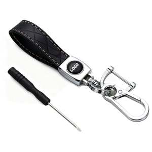 Llavero de Cuero con Logotipo Personalizado Promocional de Fábrica, Llaveros de Metal con Logotipo, Llavero de Diseño - Product Image 1