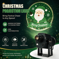 Projecteur de Gobo de Noël Rotatif avec Effet de Neige Animée, Lumière à Motifs LED Réglable à 360 Degrés pour Vitrine de Magasin