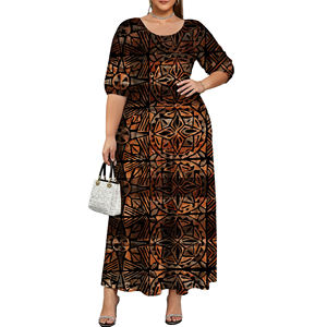 Nuevo Vestido Maxi de Estilo Vintage para Mujer, Manga Corta, Verano, <span class=keywords><strong>Fiesta</strong></span>, Poliéster, Casual, Elegante - Product Image 4