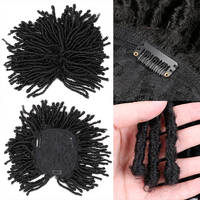 Vente Chaude Perruque Crochet Tressée 8 Pouces Extensions de Dreadlocks pour Hommes Noirs, Perruque Torsadée Afro, Extensions de Cheveux Tressés