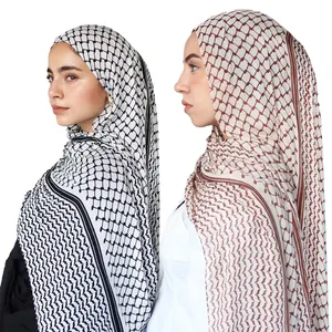 Высококачественные женские мягкие хлопковые шарфы с вышивкой