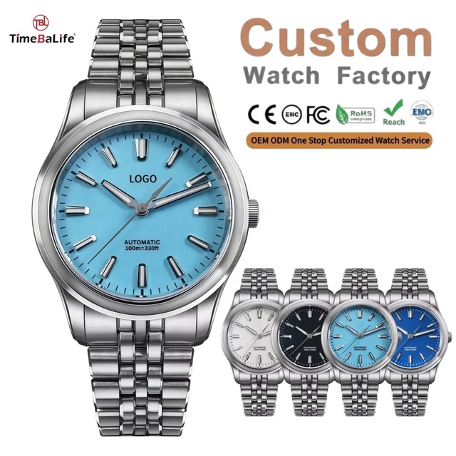 OEM ODM Factory Custom Logo Sapphire Crystal Automatic Watches 100M High-end Luxury Miyota 9015 Movement 39MM Dive Watch
