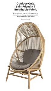Ensemble <span class=keywords><strong>de</strong></span> chaise suspendue et canapé, <span class=keywords><strong>mobilier</strong></span> <span class=keywords><strong>de</strong></span> patio extérieur moderne et confortable en fer avec finition imprimée UV <span class=keywords><strong>pour</strong></span> le <span class=keywords><strong>jardin</strong></span> - Product Image 6