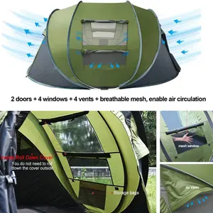 Woqi Automatic Large Family 4 5 6 Persons Big Camping Outdoor Equipment Tents Waterproof New Arrival