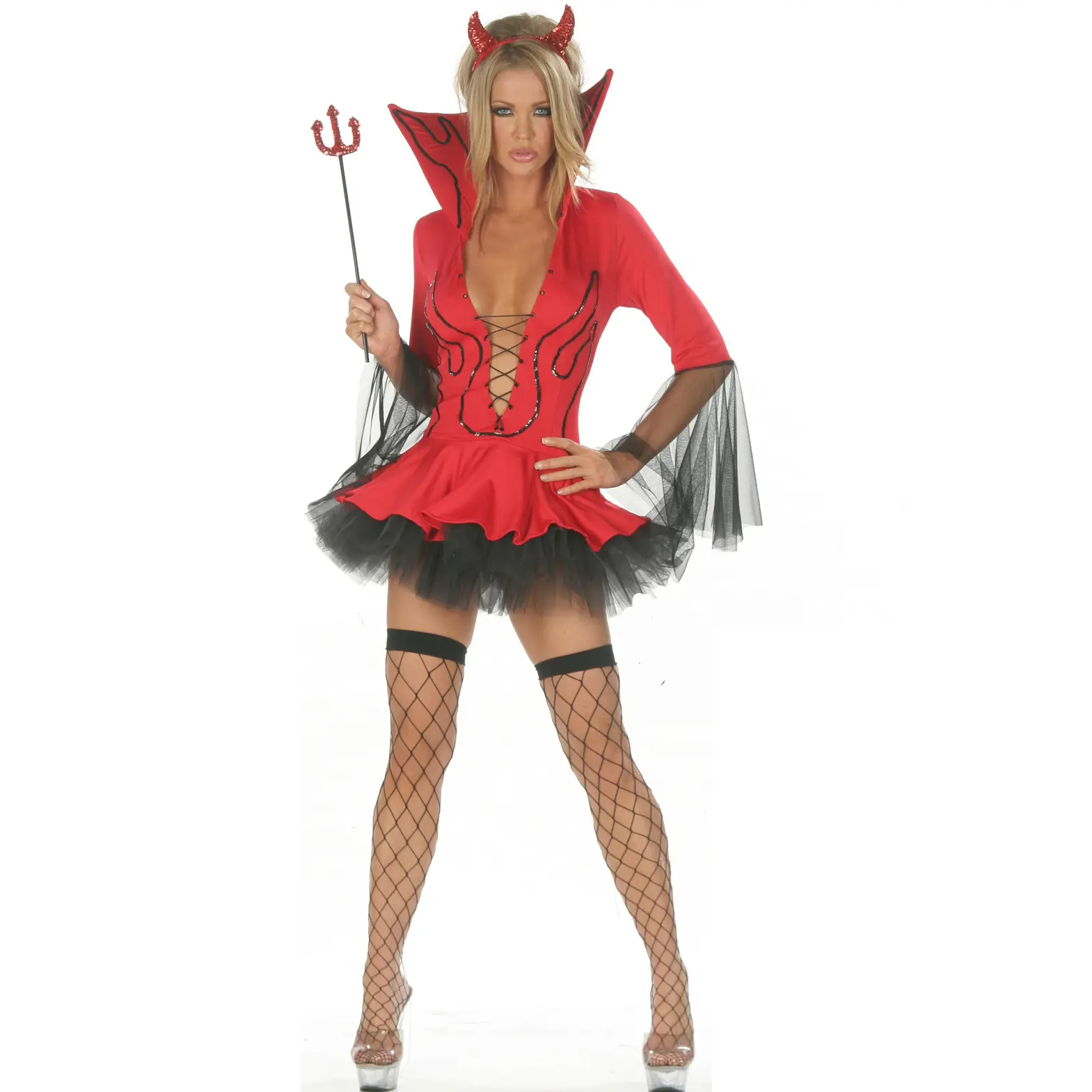 Permainan Peran Seksi Vampir Perempuan Pakaian Setan Perdagangan Luar Negeri Eropa dan Amerika Halloween Kostum Permainan Seragam Set