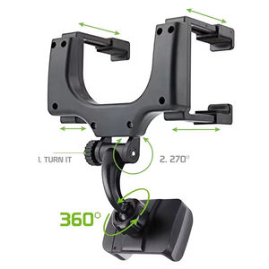 Support de téléphone portable flexible et réglable pour rétroviseur de voiture, rotation à 360 degrés, support de téléphone portable pour rétroviseur de voiture - Product Image 3