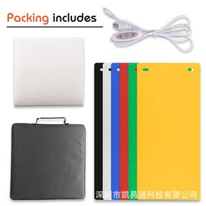 Mini Folding Photography <b>Light</b> Box 40cm Plastic <b>LED</b> Shooting Tent For Product Photography <b>Plug</b> Powered - Product Image 1