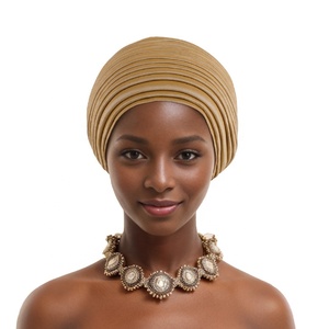 Nouveaux Modèles de Chapeaux Gele Instantanés, Foulards Africains, Turbans de <span class=keywords><strong>Mariage</strong></span> Prêts à Porter, Bonnets pour Femmes F073 - Product Image 2