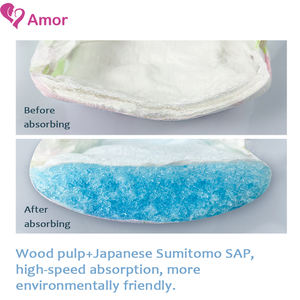 Vente chaude <span class=keywords><strong>Couche</strong></span> Jetable Dorloter Respirant Doux Non-tissé Surface Tissu Bande Style Bébé Couches - Product Image 2