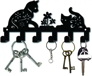 ตะขอแขวนกุญแจรถยนต์ทำจากโลหะ,ตะขอแขวนกุญแจแบบติดผนังของตกแต่งบ้านในร่ม