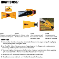 Affûteur de chaîne de tronçonneuse portable, affûtage rapide à fixer sur la guide-chaîne, outils de travail du bois