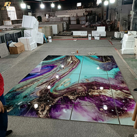 Azulejos de Porcelana con Aspecto de Mármol Ónix Morado de Lujo, Diseño Galaxia con Destellos Dorados, Losas Grandes para Decoración de Paredes de Vestíbulos de Villas y Salas de Estar