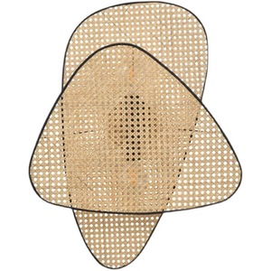 Lampe murale de style japonais Yumesho, en rotin tissé, ampoule LED E27 pour chambre à coucher, couloir, maison d'hôtes - Product Image 1