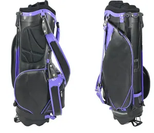 Yeni tasarım PU deri açık spor katlanır seyahat golf çantası