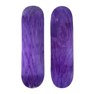 100% 加拿大枫木染色滑板甲板，定制印刷或空白批发染料滑板甲板