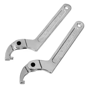 Hook Spanner Adjustable Universal Wrench Set Round/Square Head CR-V Shape Chrome Vanadium Screw Nuts Bolts Driver