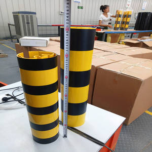 Protection <span class=keywords><strong>de</strong></span> poteau <span class=keywords><strong>de</strong></span> rayonnage en <span class=keywords><strong>plastique</strong></span> H60 0mm, test TUV, populaire en Europe, installation facile et économique - Product Image 1