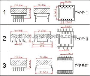 Epc22 epc25 Ferrite Lõi biến áp tần số cao bước lên xuống biến áp epc19 - Product Image 6