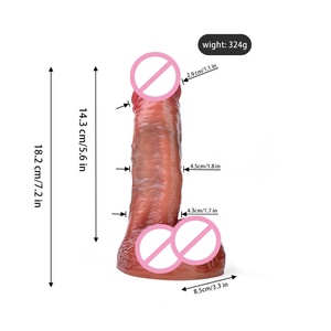 FAAK Dildo de Silicona Suave para Masaje Vaginal, Vibrador con Fuerte Succión y Correa, Juguetes Sexuales para Mujeres - Product Image 2