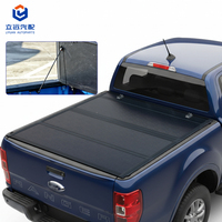 Couverture de benne rigide pliable en quatre parties, profil bas, sur mesure pour Ford Ranger 2019-2023, benne de 6 pieds, accessoires extérieurs