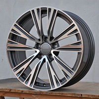 Nouvelles jantes de voiture en alliage d'aluminium forgées sur mesure à cinq branches de 18, 19, 20 pouces, finition usinée gris fusil, pour Audi
