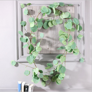 Flores artificiales de seda de <span class=keywords><strong>eucalipto</strong></span> Garland de seda flores follaje hojas de <span class=keywords><strong>eucalipto</strong></span> Garland en verde 8 largo - Product Image 3