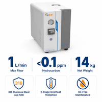 Générateur d'air zéro hydrocarbure 1L/min, 0,1ppm, direct usine, pour analyseur GC FID TOC en laboratoire